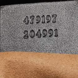 Pre Owned Gucci Beige/Black GG Supreme Canvas Medium Padlock Shoulder Bag