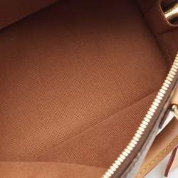 Pre Owned Gucci Beige/Black GG Supreme Canvas Medium Padlock Shoulder Bag