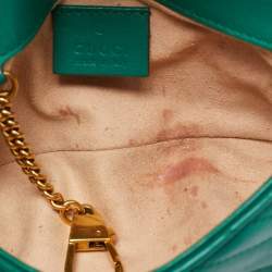 Pre Owned حقيبة كتف غوتشي سوبر مارمونت جي جي جلد ماتيلاس بني صغيرة 