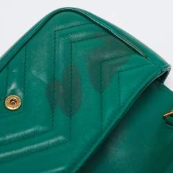 Pre Owned حقيبة كتف غوتشي سوبر مارمونت جي جي جلد ماتيلاس بني صغيرة 