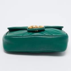 Pre Owned حقيبة كتف غوتشي سوبر مارمونت جي جي جلد ماتيلاس بني صغيرة 