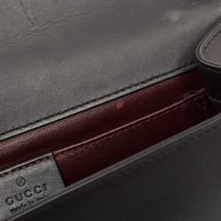 Pre Owned Gucci Black Leather Zumi Clutch Bag