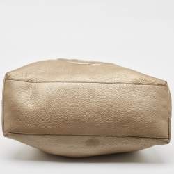 Pre Owned Gucci Light Gold Leather Medium Soho Chain Tote