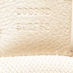 Pre Owned Gucci Light Gold Leather Medium Soho Chain Tote