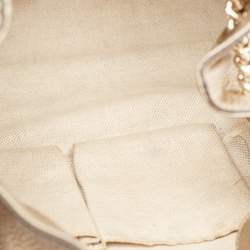 Pre Owned Gucci Light Gold Leather Medium Soho Chain Tote