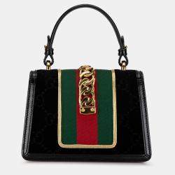 Gucci Mini GG Velvet Sylvie Satchel Bag