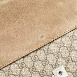 Pre Owned Gucci Beige GG Supreme Canvas and Suede Medium Dionysus Shoulder Bag