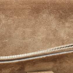 Pre Owned Gucci Beige GG Supreme Canvas and Suede Medium Dionysus Shoulder Bag