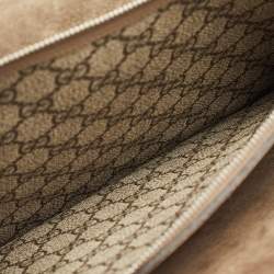 Pre Owned Gucci Beige GG Supreme Canvas and Suede Medium Dionysus Shoulder Bag