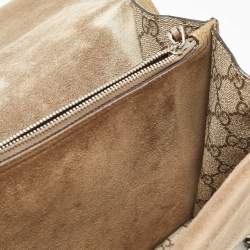 Pre Owned Gucci Beige GG Supreme Canvas and Suede Medium Dionysus Shoulder Bag
