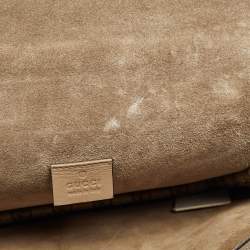 Pre Owned Gucci Beige GG Supreme Canvas and Suede Medium Dionysus Shoulder Bag