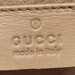 Pre Owned Gucci Beige GG Supreme Canvas and Suede Medium Dionysus Shoulder Bag