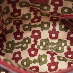 Pre Owned Gucci Red Guccissima Leather 85th Anniversary Bridal Bit Hobo