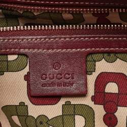 Pre Owned Gucci Red Guccissima Leather 85th Anniversary Bridal Bit Hobo