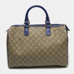 Pre Owned Gucci Multicolor GG Supreme Canvas and Leather Medium US Flag Joy Boston Bag