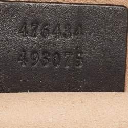 Pre Owned Gucci Black Matelassé Leather GG Marmont Belt Bag