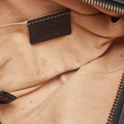 Pre Owned Gucci Black Matelassé Leather GG Marmont Belt Bag