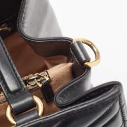 مملوكة مسبقًا حقيبة يد غوتشي جي جي مارمونت جلد ماتيلاس أسود صغيرة