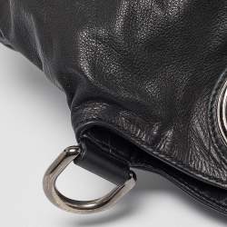 Gucci Black Leather Large Hysteria Hobo