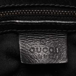 Gucci Black Leather Large Hysteria Hobo