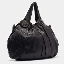 Gucci Black Leather Large Hysteria Hobo