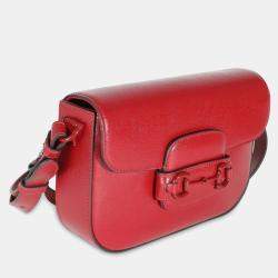 Gucci Red Calfskin Mini Horsebit 1955 Shoulder Bag