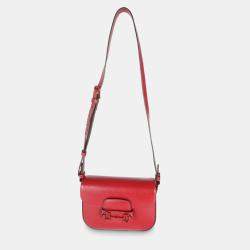 Gucci Red Calfskin Mini Horsebit 1955 Shoulder Bag