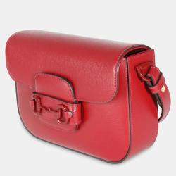 Gucci Red Calfskin Mini Horsebit 1955 Shoulder Bag