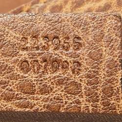 Pre Owned Gucci Beige/Brown GG Canvas and Leather Large New Pelham Hobo