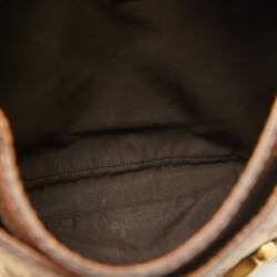 Pre Owned Gucci Beige/Brown GG Canvas and Leather Large New Pelham Hobo