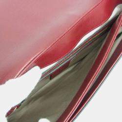 Pre Owned Gucci Red/Black Leather Small Arli Crossbody Bag