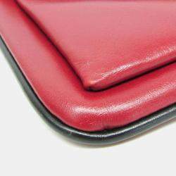 Pre Owned Gucci Red/Black Leather Small Arli Crossbody Bag