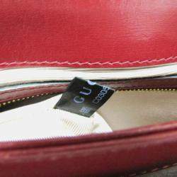 Pre Owned Gucci Red/Black Leather Small Arli Crossbody Bag