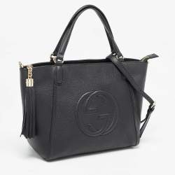 Gucci Black Leather Small Soho Zipped Tote