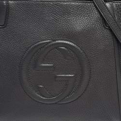 Gucci Black Leather Small Soho Zipped Tote