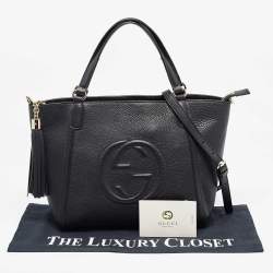 Gucci Black Leather Small Soho Zipped Tote