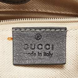 Pre Owned Gucci Black Guccissima Leather Medium Sukey Tote