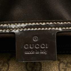 Gucci Dark Brown/BeigeGG Supreme Canvas Medium Joy Boston Bag