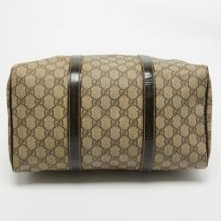 Gucci Dark Brown/BeigeGG Supreme Canvas Medium Joy Boston Bag