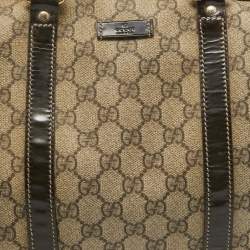 Gucci Dark Brown/BeigeGG Supreme Canvas Medium Joy Boston Bag