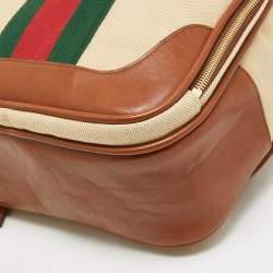 Gucci Brown/Natural Canvas Vintage Web Backpack
