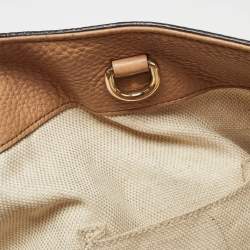 Pre Owned Gucci Beige Leather Medium Soho Chain Tote