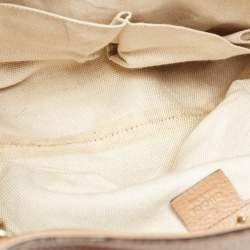 Pre Owned Gucci Beige Leather Medium Soho Chain Tote