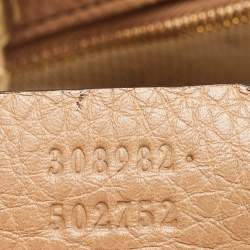 Pre Owned Gucci Beige Leather Medium Soho Chain Tote