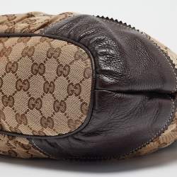 Gucci Beige/Brown GG Canvas and Leather Tribeca Satchel