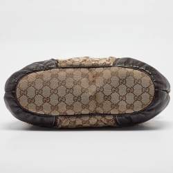Gucci Beige/Brown GG Canvas and Leather Tribeca Satchel
