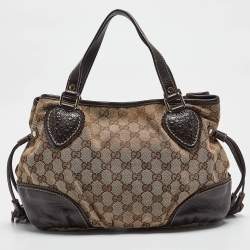 Gucci Beige/Brown GG Canvas and Leather Tribeca Satchel