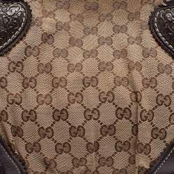 Gucci Beige/Brown GG Canvas and Leather Tribeca Satchel