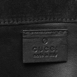 Pre Owned Gucci Black Microguccissima Patent Leather Small Broadway Clutch