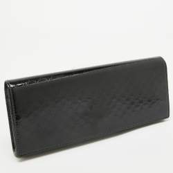 Pre Owned Gucci Black Microguccissima Patent Leather Small Broadway Clutch
